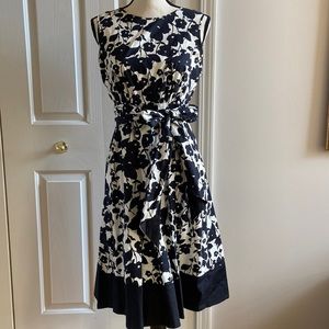 Sleeveless Fit and Flare Floral Dress